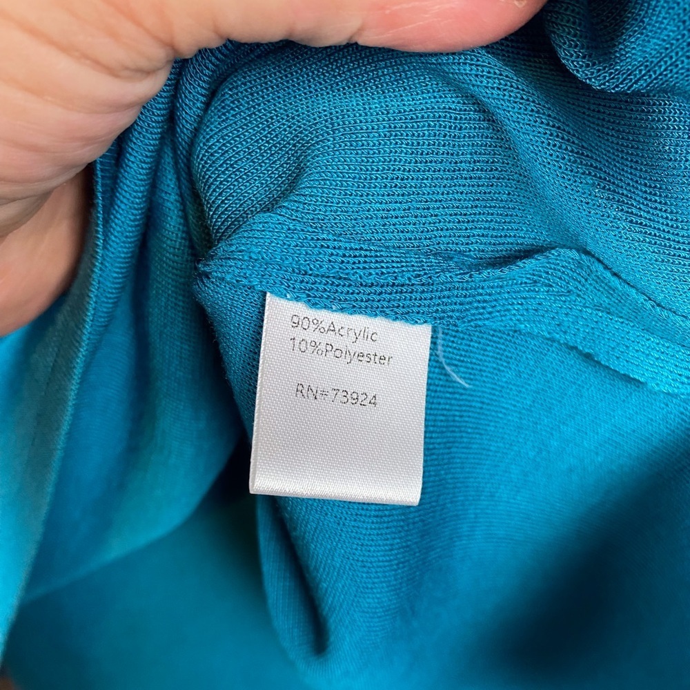 Ming Wang Mid-Length Scoop Neck Knit Tank in Teal Blue Size Large. - Picture 4 of 8